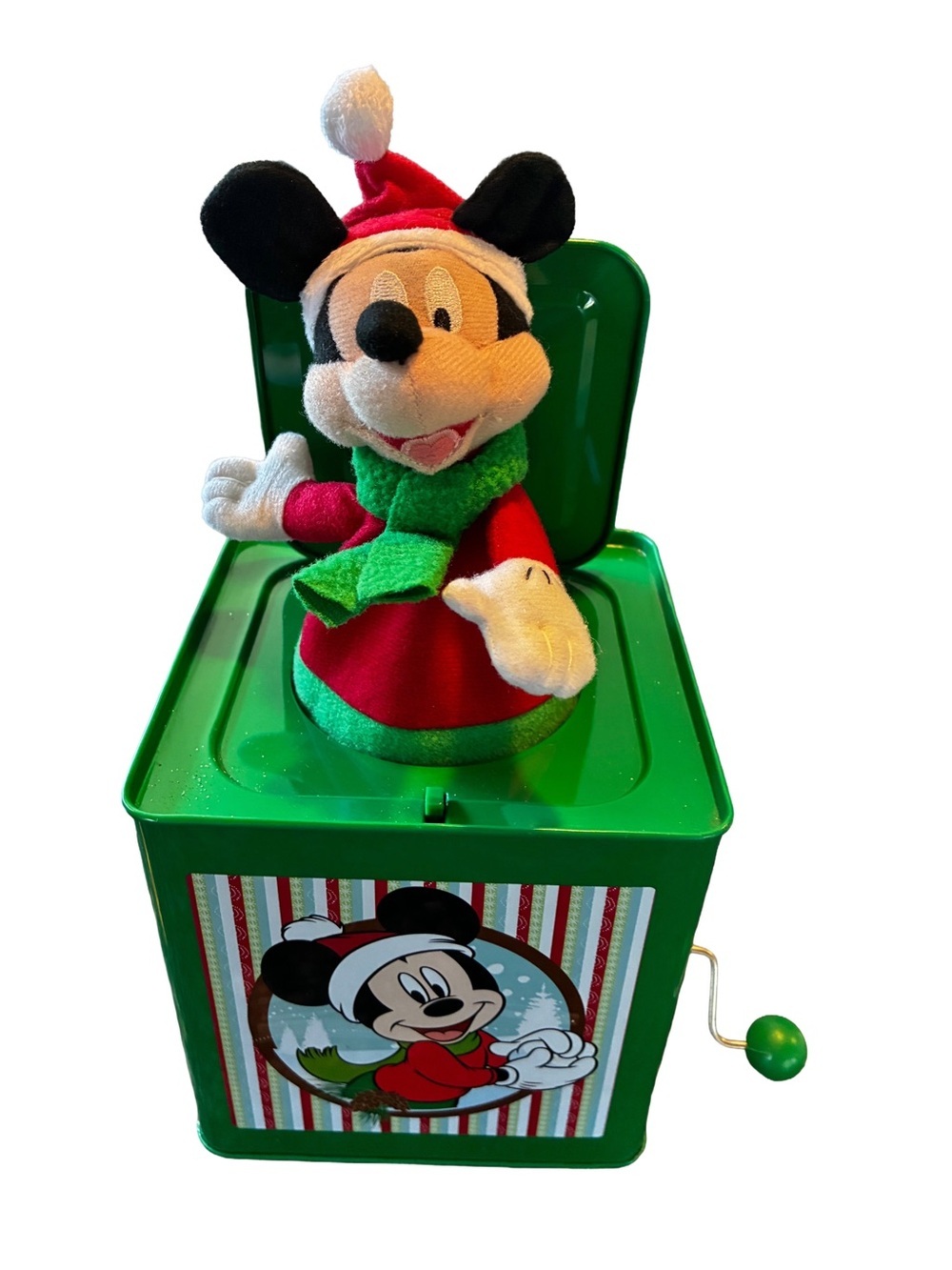 Disney Mickey Mouse Christmas Musical Jack in the Box Gemmy Decor
